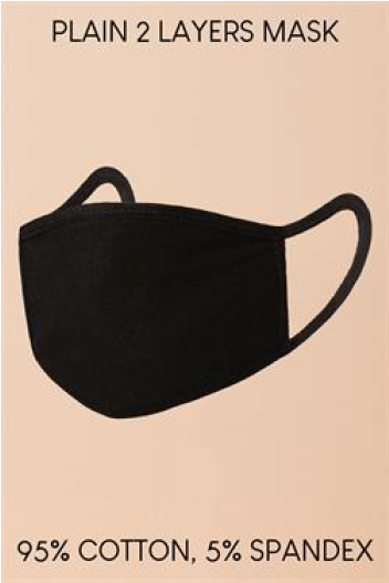 Face Mask - Plain black